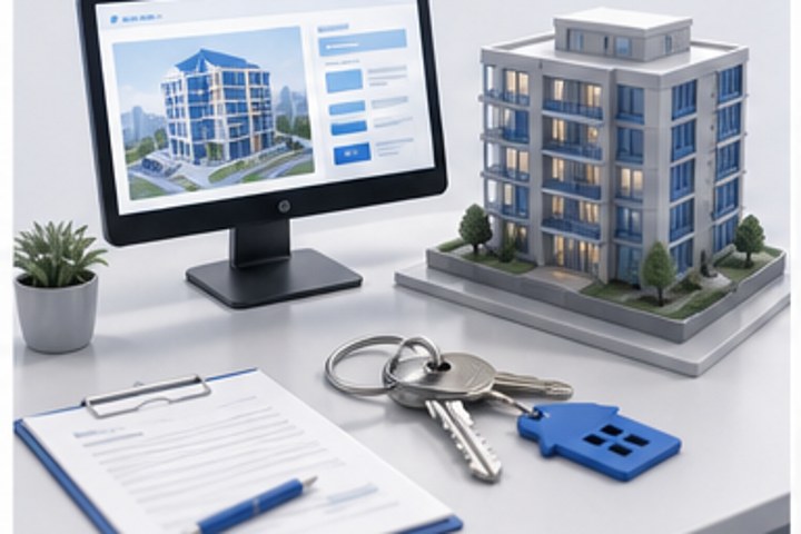 Property team managing customer enquiries in an office